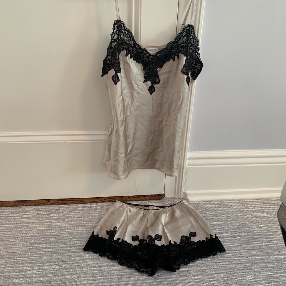 Silk lace sleep set